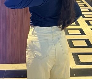 a white baggy jean