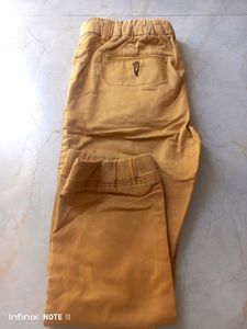 New 5-6 Years Boy's Tan Chino &amp; Red Sweatshirt