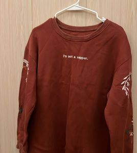 Embroidered Sleeve Sweat