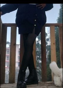 stockings + skirt