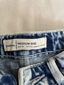 Blue Denim Distressed Shorts