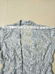 Elegant Lace Open Front Top Size L