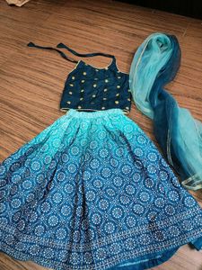 Beautiful Blue Ombre Lehenga Choli Set