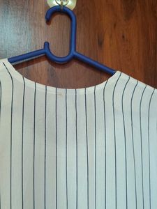 White Kurta with Pinstripe Pattern