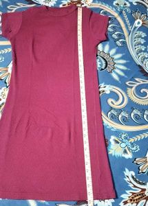 ROUND NECK ONE PIECE DRESS