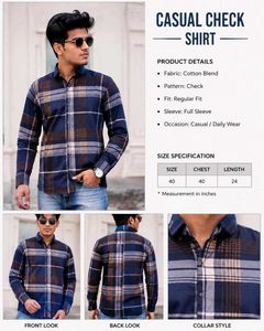 Men's Casual Check Shirt
