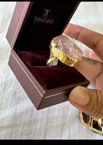 Natural crystal Ring