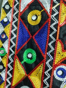 Embroidered blouse  with Mirror Work