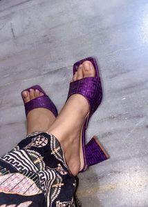 Stylish Purple Block Heels
