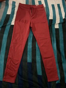 Maroon Skinny Jean Only Worn Once