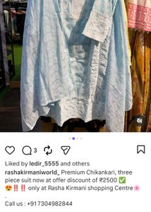 Light Blue Chikankari Kurta Set
