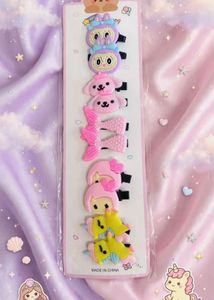 Cute Character Hair Clip Multi-Design Set All 5