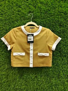 Stylish Mustard Cropped Top