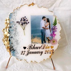 Resin Photo Frame with Dried Flowers