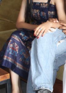 Ethnic Bodycon Flowy Dress