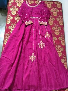 Elegant Embroidered Anarkali Gown