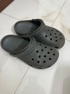 Grey Crocs Clogs