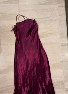 Purple Satin Dress