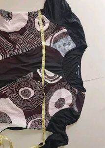 Unique Black &amp; White Print Kurta Top