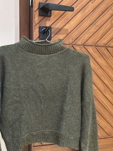Olive Green Turtleneck Sweater