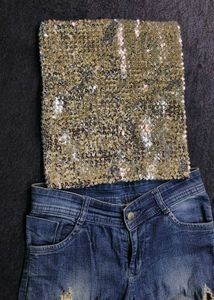 Sequin Embellished tube top