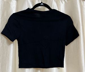 Black Cropped T-Shirt