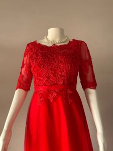 RED LACE/Tulle gown