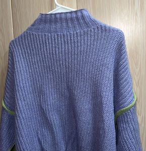 Two-Tone Korean Knit Pullover