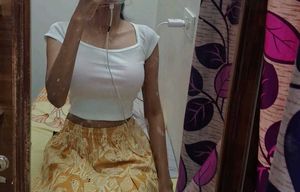 Cute White Crop Top🤍