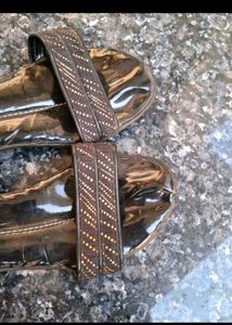 Stylish Black Patent Sandals