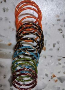 Colorful Twisted Bangles Set