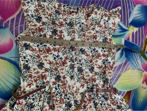 Charming Floral Printed frock with Belt