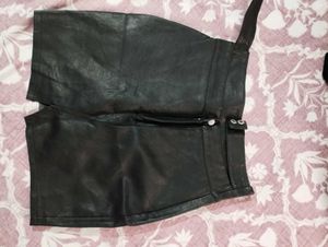 Concert Leather Skirtwith inbuilt shorts