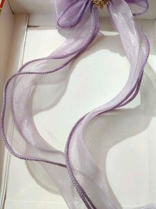 Elegant Lavender Bow Hair Accessory