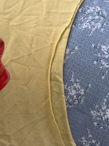 Yellow T-Shirt with Red Lily Graphic