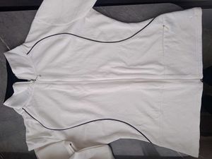 White Zip-Up Track Jacket