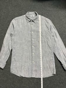 Men's Casual Grey Linen Shirt
