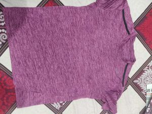 Purple Heathered Tunic Top