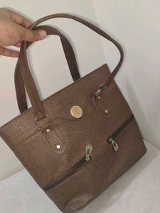 Stylish Brown Textured handbag Bag