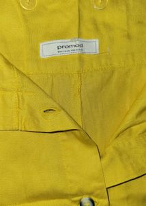 mustard Yellow Button-Down high waisted skirt