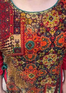 Vibrant Ethnic Kurta with Embellishments