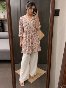 Floral Print Cotton Kurta
