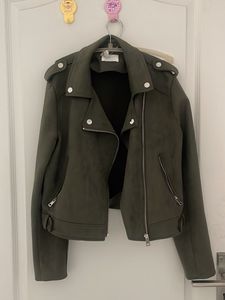 Olive Green Biker Jacket