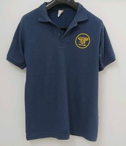 Men's Navy Blue Polo Shirt with Bee Logo