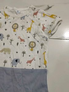 Cute Baby Romper with Animal Print