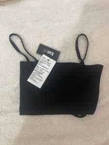 Black Sleeveless Crop Top