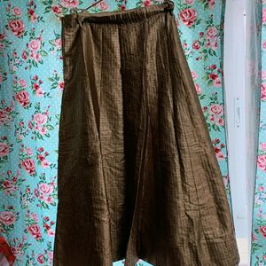 Elegant Brown Maxi Skirt