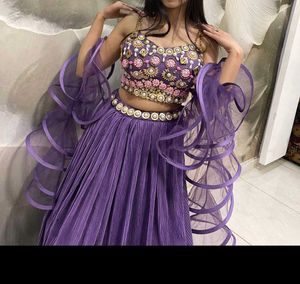 purple lengha (celebrity copy's)