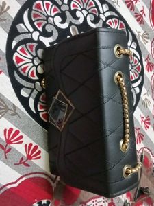 Stylish Black Quilted Clutch Bag