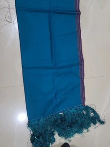 Elegant Teal Dupatta with Tassels